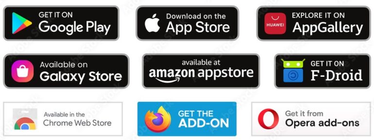 available on the app stores