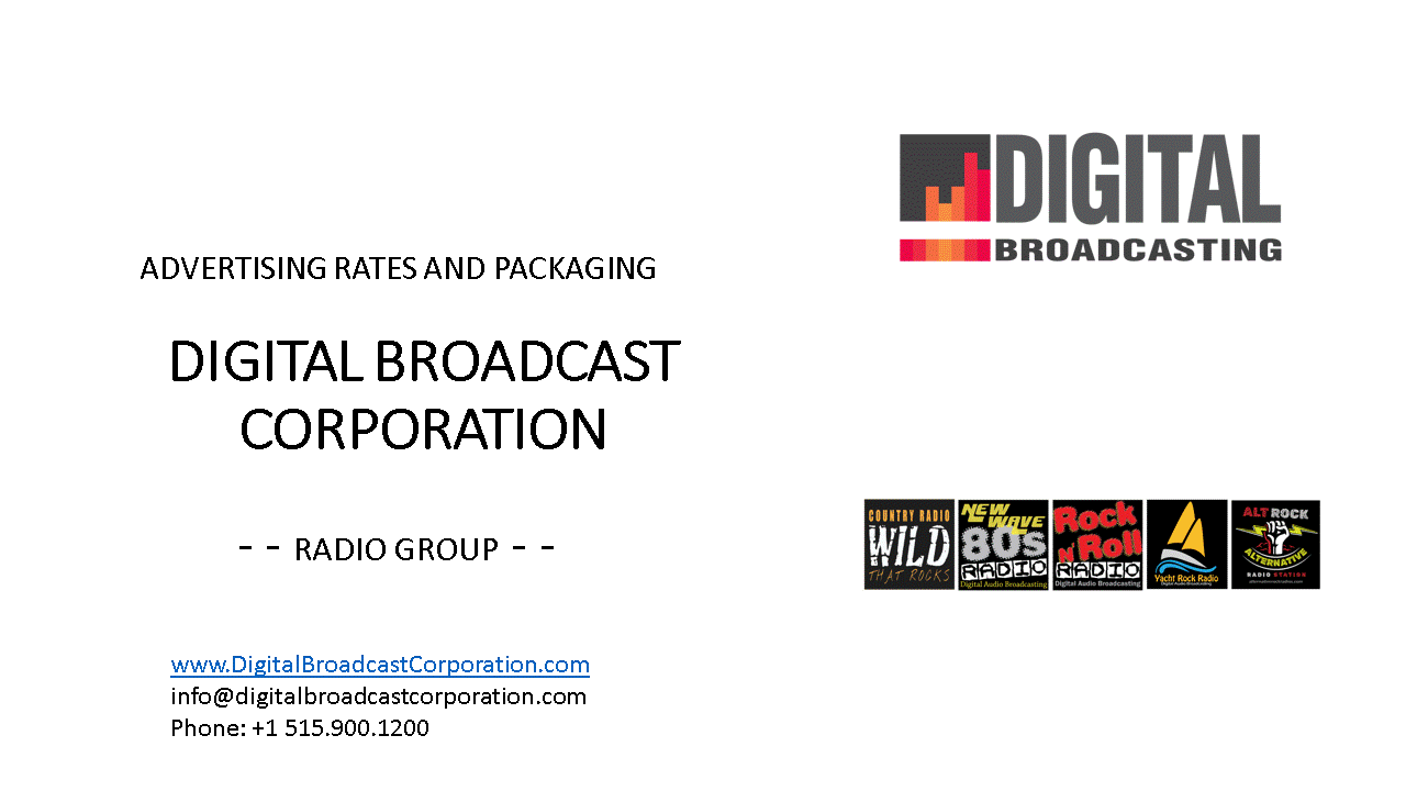 2025 DIGITAL BROADCAST CORPORATION RATE CARD